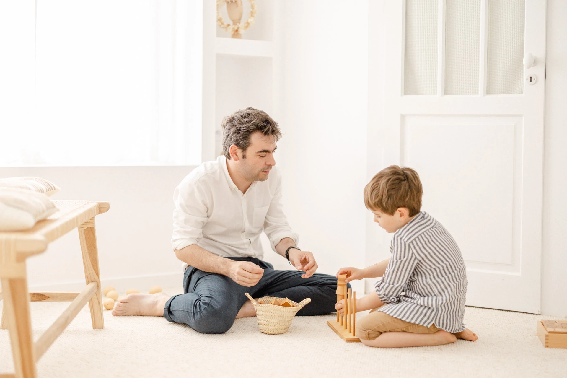 enfant meubles jouer avec les enfants beige gris